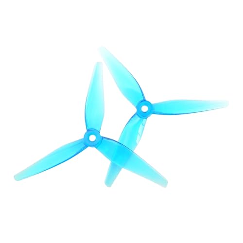 Hélices 5135V2 tripales bleues pour session freestyle de drone FPV