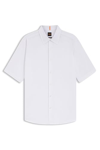 BOSS Hommes Rash 2 Chemise Regular en Coton Oxford Doux lavé