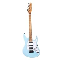 The guitar boasts sleek lines, a smooth feel, and a stable, beautiful tone. Paired with carefully selected strings, the electric guitar delivers a fuller, sweeter, and more mellow sound. Crafted from solid wood, the body delivers a warm and resonant ...
