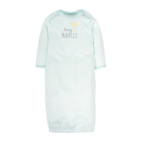 Image of Gerber Baby Girls 4-Pack Sleeper Gown - Soft Cotton Newborn Nightgowns, Elastic Hem Sleepwear Set for Infant Girls