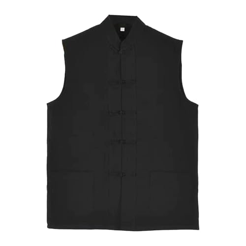 Kung Fu Vest for Men Sleeveless Chinese Waistcoat Jacket Tang Suit Martial Arts Uniform Breathable Wedding Party Wear2