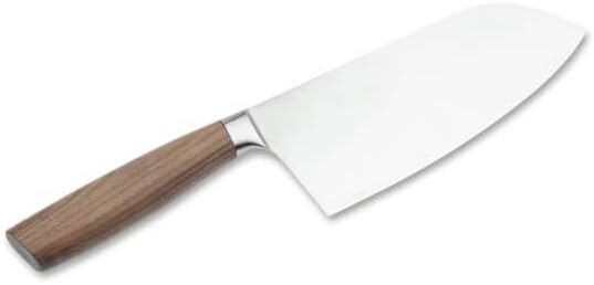 Boker Germany Core Chai Dao, Chinese Chef's Knife, X50CrMoV15 Steel, Brown, Walnut Wood Handle, 7.20 in Blade, Forged, 7.90 oz
