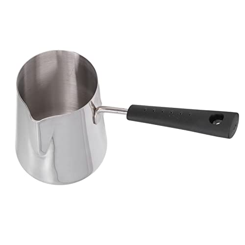 Turkish Coffee Pot, 20 Oz Stovetop Chocolate Melting Pan, Stove Top Tea Maker, Milk Warmer for Cooking, Universal cream and Milk Warmer, Small Sauce Pan