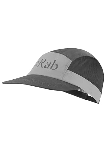 Rab Momentum 5 Panel Cap - Lightweight Breathable Hat for Trail Running & Hiking - Graphene/Light Zinc/Ebony - One Size