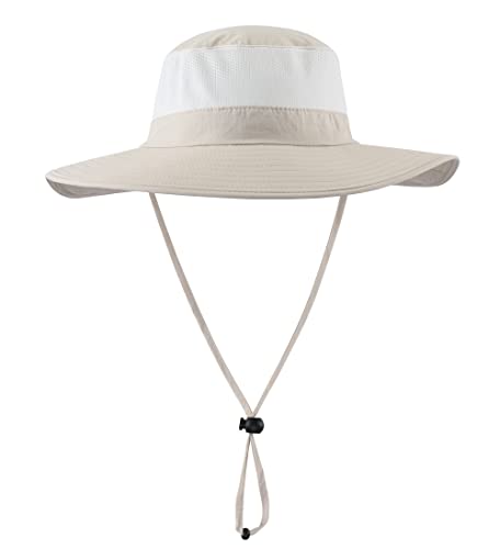 Home Prefer Outdoor UPF50+ Mesh Sun Hat Wide Brim Fishing Hat with Neck Flap Sun Hat for Men Women