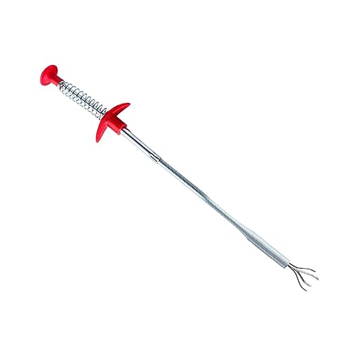 Operitacx 4 piezas Herramienta Flexible para Desatascar Tuberías de Fregadero Clip de de Hierro Ligero para Limpieza y Restaurante