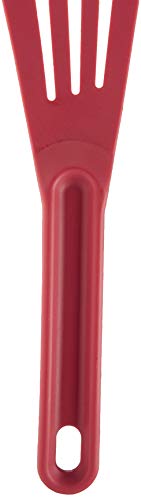 Image of Mercer Culinary Hell's Tools Hi-Heat Slotted Spatula, 12 Inch x 3.5 Inch, Red