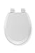 Price comparison product image Croydex Sit Tight Carron Soft Close Toilet Seat, Wood, White, 47 x 36.5 x 6 cm