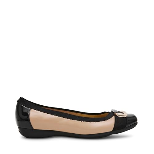 Image of Anne Klein Uplift Flats for Women - Textile Upper and Lining - Stretch Collar - 90 Flexibility - Square Cap Toe