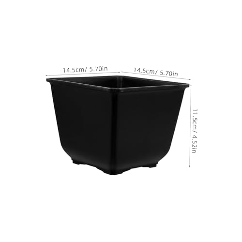 Pots carrés plastique épais durables de haute qualité pack de 4