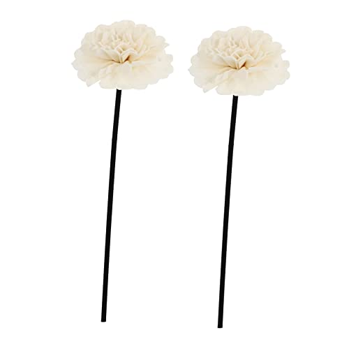 DOITOOL Aretes De Resorte 2 Piezas con De Ratán PE Aroma Rosa Ambientador Aceite Reemplazo De Aire...