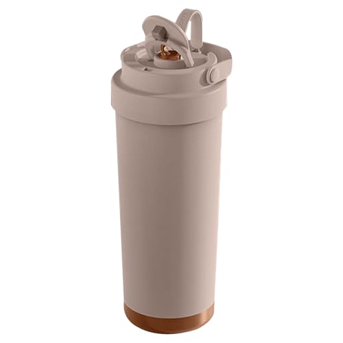 Copa de café – Botella de agua de entrenamiento, tumburiere de uso diario | Botella de agua para vasos de 750 ml, revestimiento de cerámica en botella para beber directa con tapa