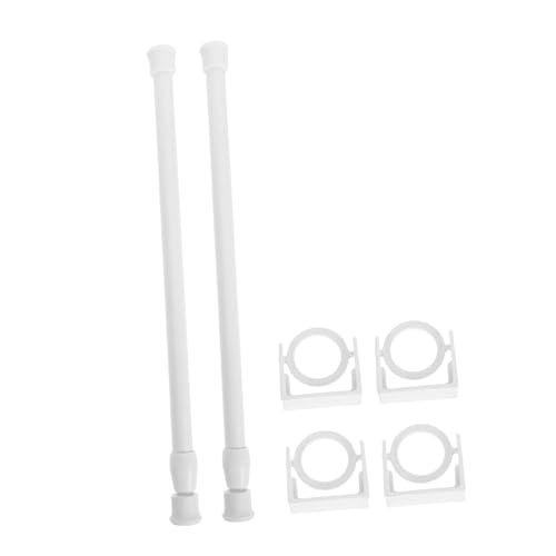 GLEAVI 2pezzi Portasciugamani Per Bagno Da Parete Regolabile Senza Trapano Asta Portasciugamani Estensibile in Plastica Robusta