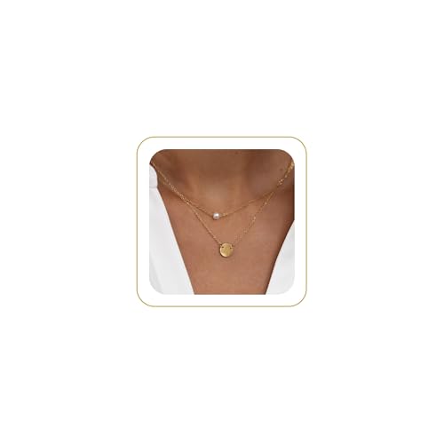 Image of Tewiky Dainty 14k Gold Plated /Silver Cubic Zirconia Necklaces for Women, Simple CZ Jewelry Necklaces Trendy Gifts