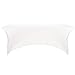 LZY Spandex Fitted Stretch Table Cover for 6 ft or 4ft or 8ft Folding Table, Rectangular Cocktail Tablecloth, Perfect for Party or Banquet (6FT White)