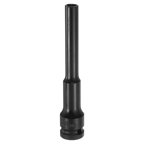 HARFINGTON Deep Thin Wall Impact Socket 8mm Metric 6 Point Socket 1/2
