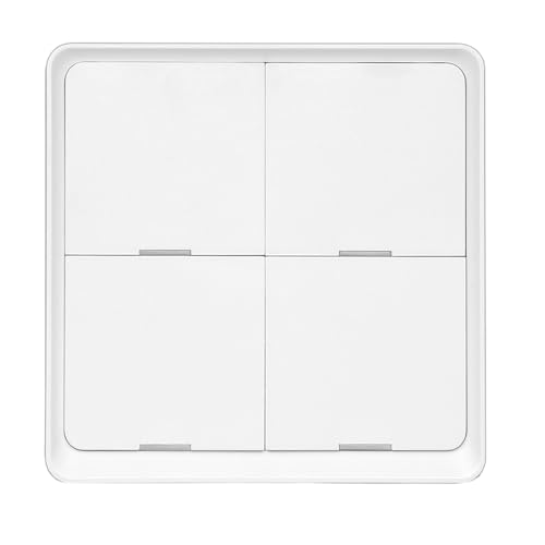 WWHJR Intelliegent Home Mehrfach-Szenen-Controller, 4 Tasten, kompakte Fernbedienung, Wandmontage, Hausautomationsschalter für Haus, ABS