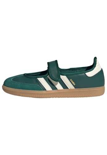 adidas CGREEN/GUM3/CREWHT Women's Samba Jane W Collegiate greenGUM 3/Cream White 10.5 US, Wide