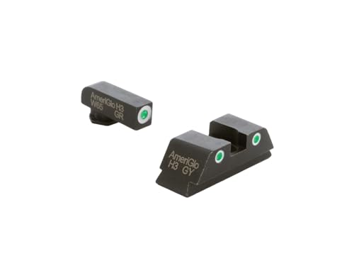 AMERIGLO Classic Series - Three-Dot Tritium Design Glock Set - Fits Gen 1-4 10mm/.45/.357Gen 1-4 10mm/.45/.357