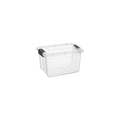 Superio Mini recipiente de armazenamento caixa de giz de cera de plástico suprimentos de arte e estojo de costura empilhável transparente pequeno organizador para contas, artigos de papelaria, giz e