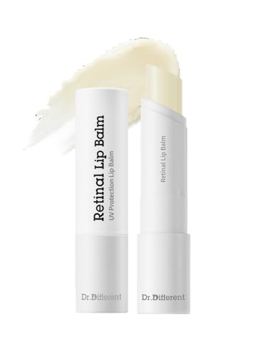 Dr.Different Retinal Lip Balm Clear, Anti-Wrinkle Lip Treatment with Deep Hydration & Long-Lasting Moisture, K-Skincare made by Korean Dermatologist, 0.14oz