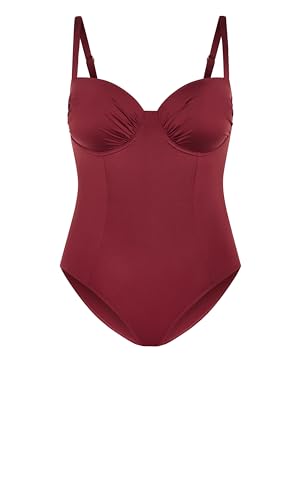 City Chic Women's Plus Size 1 Piece Swimsuit - Seville Underwire3