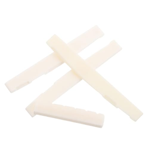 GALPADA 1Set Ox Bone Guitar Saddle and Nut for Acoustic Folk Guitars Luthier Tool for Enhanced Sound and Extended String and Nut Replacement Parts