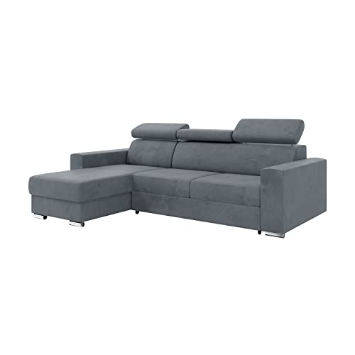 MEBLINI Schlafcouch mit Bettkasten - Ecksofa mit Schlaffunktion - Sofa mit...