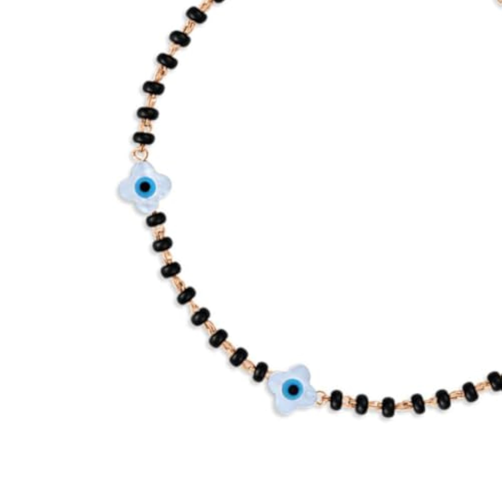 Women's 925 Sterling Silver Evil Eye Plated Bracelet, Hallmarked