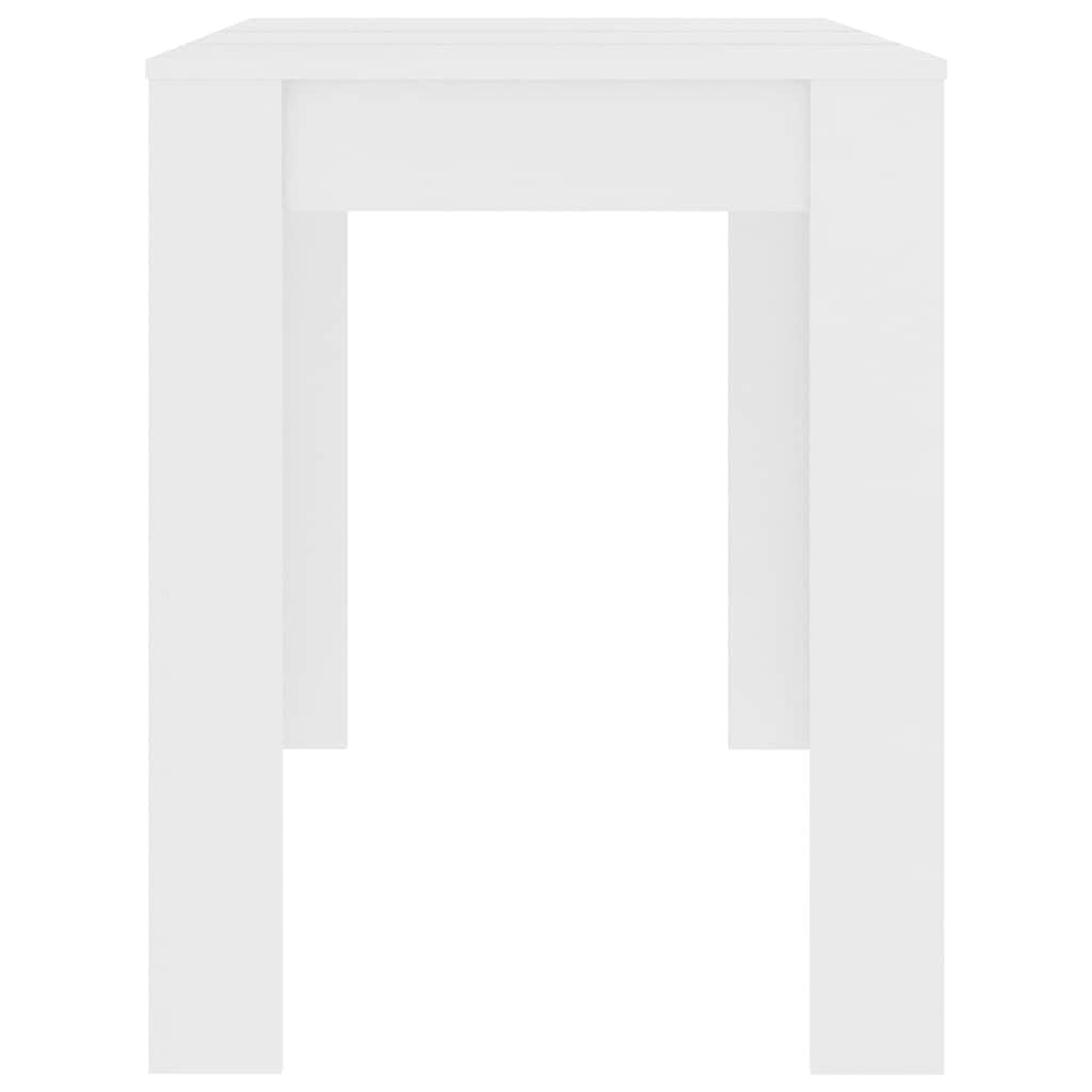 Esstisch Weiß 120x60x76 cm Holzwerkstoff | Langlebig und stabil, einfache Montage, pflegeleicht mit feuchtem Tuch, für Esszimmer und Küche