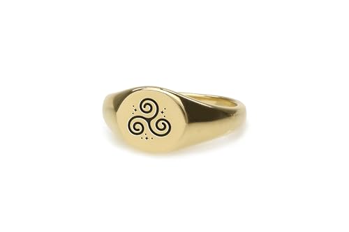 Chevalière Wiccan bague personnalisée ésotérique païenne