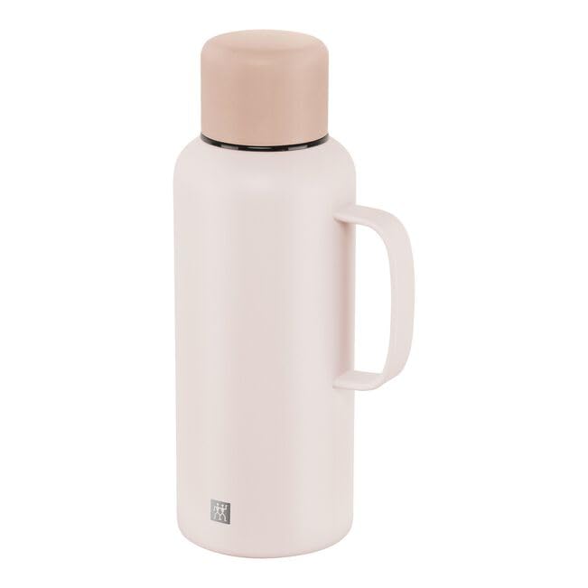 ZWILLING Thermo Plus - Termo (1,2 L, hasta 24 horas, doble pared, acero inoxidable, a prueba de fugas, apto para lavavajillas, base antideslizante, color rosa