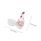 IWOWHERO Ceramic Floral Pattern Egg Holder Mini Egg Storage Rack Adorable Single Cup Kitchen Decor for Breakfast and Refrigerator Use - Image 2