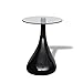 vidaXL 1/2x Coffee Tables w/Round Glass Top Stand End Side Home Multi Colors
