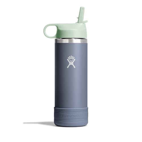 Image of Hydro Flask Kids Water Bottle for School - Stainless Steel and Insulated with Straw Cap - 18 Oz in Koala