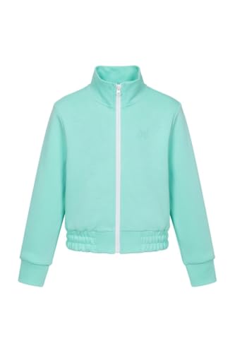 Sweat à capuche fille en coton bleu Tiffany avec fermeture éclair pour la mi-saison