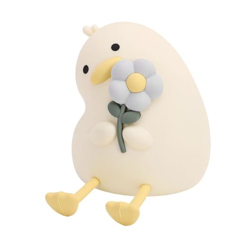 Lámpara de noche silicona pato con LED recargable USB miniatura 1