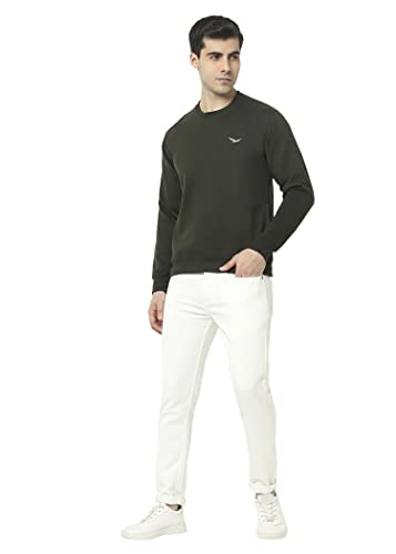 Image of HiFlyers Men's Cotton Blend Casual Crew Neck Sweatshirt