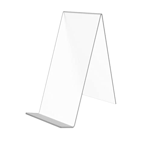 FixtureDisplays® Plaxiglass Clear Plexiglass Acrylic Easel Book Picture Holder with 1.75" Lip - 4"W x 8"D x 8.75"H 100831