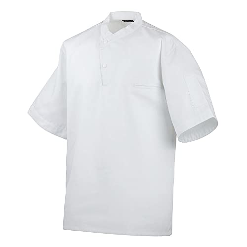 EXNER Koch-Hemd, Koch-Jacke, halbarm, 100% Baumwolle, mit Druckknöpfen, Farbe weiß, Größe 5XL