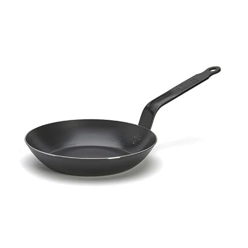 Image of de Buyer - Blue Carbon Steel Fry Pan 2mm Thick - 8” Diameter, 5.5” Cooking Surface - Oven Safe - PFAS, PFOA & PFOS Free - Made in France