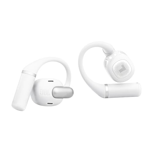JBL Sense Pro Cuffie Open-Ear True Wireless, Hi-Res Audio, fino a 38 Ore di Autonomia, Resistenti ad Acqua e Polvere IP54, Tecnologia JBL OpenSound e Spatial Sound, Bianco - Immagine 5