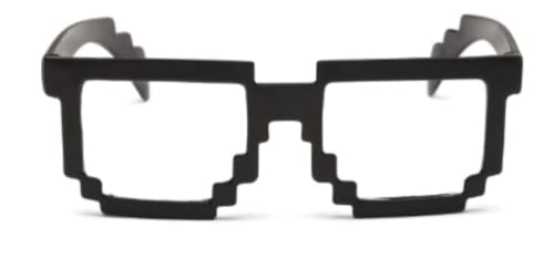 Image of DC DECORIO Thug Life Sunglasses Pixel Gangsta Life Funny Novelty Shades With Box Packing (Black) (Black & White)