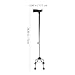 Beaupretty Adjustable Nonskid Quad Cane for Elderly Ergonomic Walking Stick with Skid Design Lightweight Durable Medical Walking Assist Tool for Outdoor Activities
