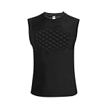 Protezione a coste da calcio giovanile – Gilet imbottito a compressione, protezione per il cuore dello sterno, protezione per il cuore, durevole e creativo, per bambine e ragazze