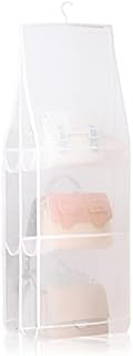 NEUSID Handbag Storage Organiser, Wardrobe Handbag Organiser Hanging Handbag Purse Organizer with 6 Clear Pockets, Foldable Dust-proof Holder Bag Clear Pockets Shelf Bag for Purse, Clothes