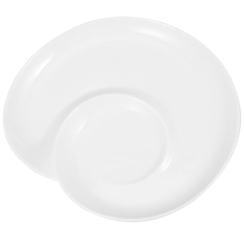 Plato Dividido de Cerámica con Soporte para Salsa 6.4 pulg miniatura 1