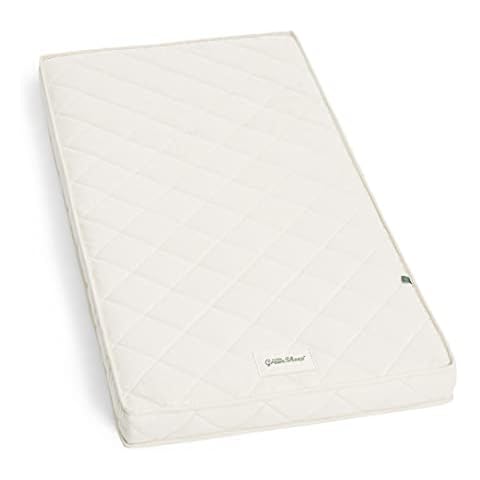 The Little Green Sheep Twist Cot Bed, Breathable Mattress for Babies and Toddlers, 60 x 120 cm, Coconut Coir, Cotton, Wool, Latex, Colour Cover