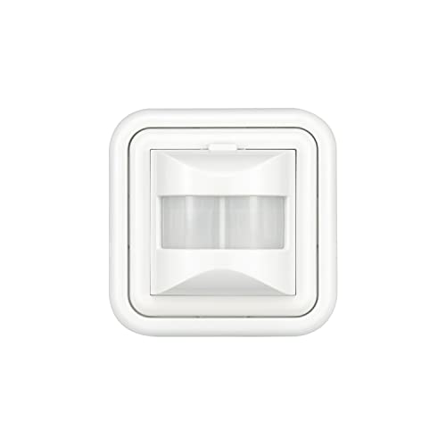 POPP® Electric Detección de Movimiento Ajustable PIR Sensor Infrarrojo de Empotrable IP20 Angulo de Deteccion 160º 9m Altura de Instalacion 1m-1.8m Tiempo 10sec±3sec-7min±2min (Pack 2 Unidad)