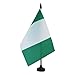 AZ FLAG Nigeria Table Flag 5'' x 8'' - Nigerian Desk Flag 21 x 14 cm - Black Plastic Stick and Base